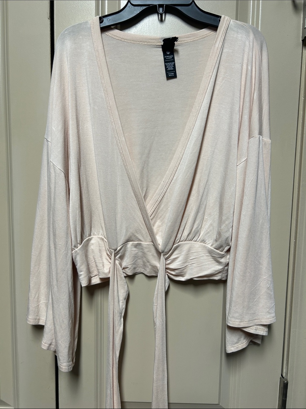 Agnes & Dora Pale Blush Wrap Top